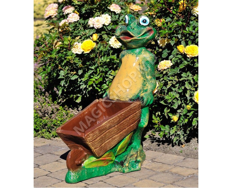 Садовая фигурка Cera Лягушка с тачкой